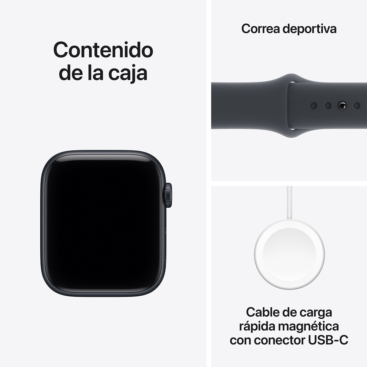 Apple Watch SE 3 GPS 44mm Aluminio medianoche con Correa Deportiva Medianoche (M/L) Aluminio Medianoche-8