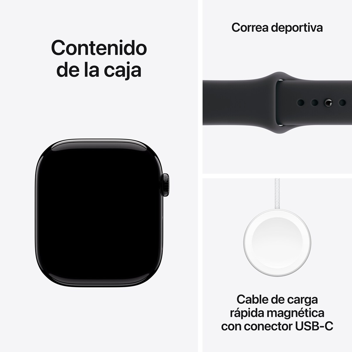 Apple Watch Series 11 GPS 46mm Aluminio negro azabache con Correa Deportiva Negro (M/L) Aluminio Negro Azabache-9