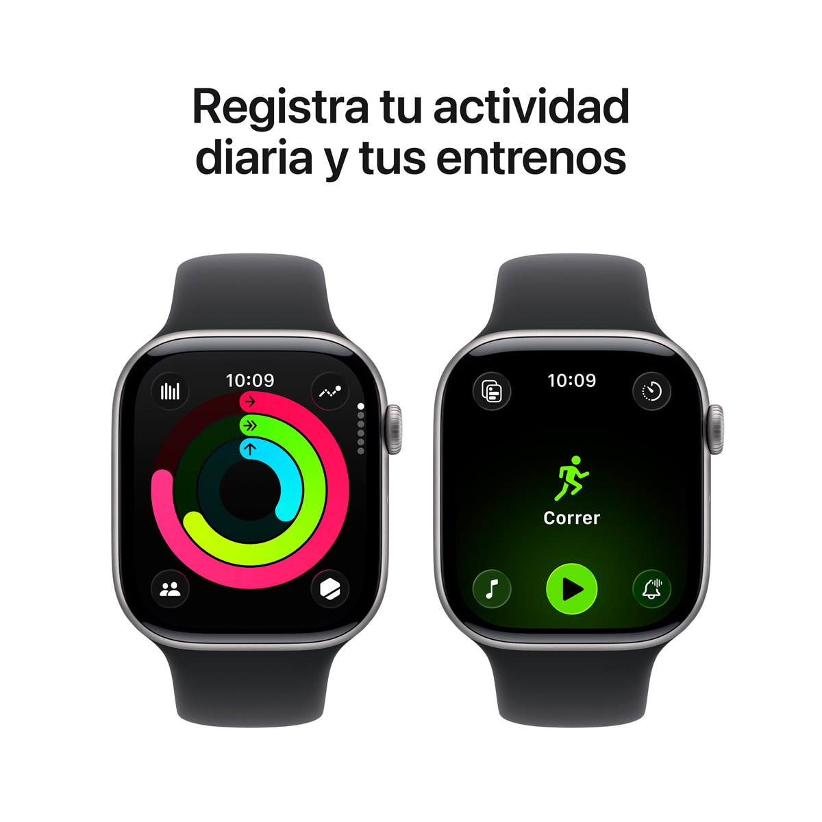 Apple Watch Series 11 GPS 46mm Alumínio Space Grey com Bracelete Desportiva Preto (S/M) Alumínio Cinzento Espacial-5
