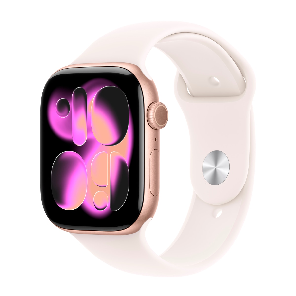 Imagem 0 de Apple Watch Series 11 GPS 46mm Alumínio Dourado com Bracelete Desportiva Rosa Rubor (S/M)