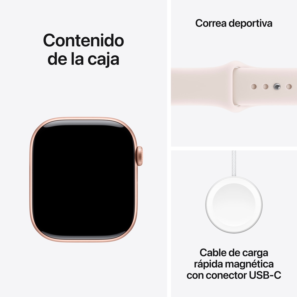 Apple Watch Series 11 GPS 46mm Aluminio oro rosa con Correa Deportiva Rosa Rubor (S/M) Aluminio Oro Rosa-9