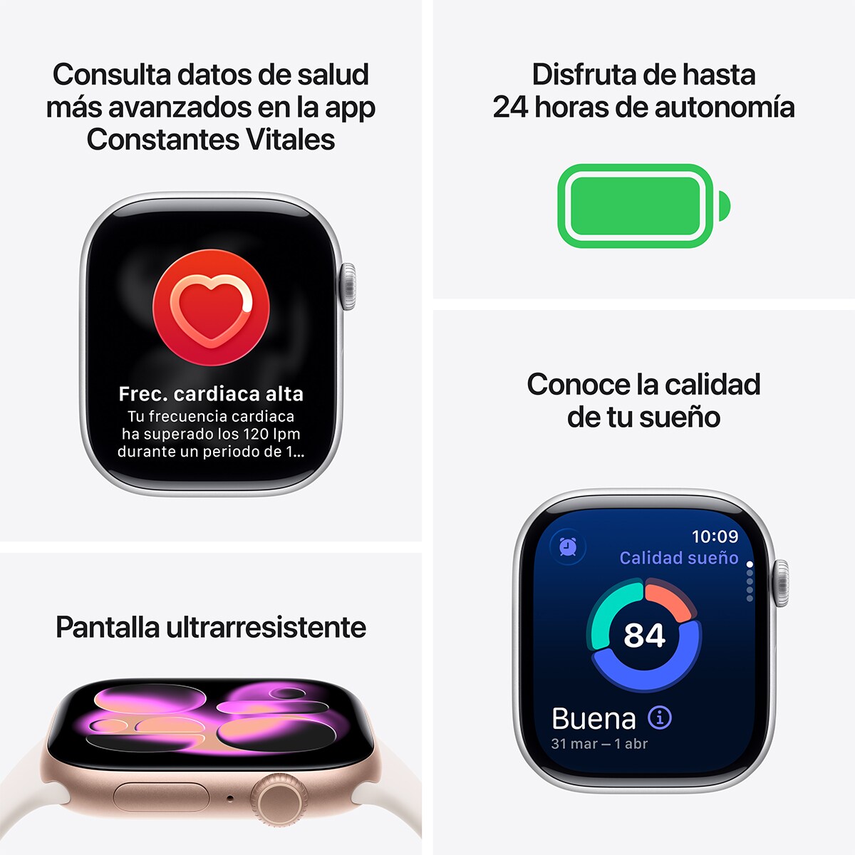 Apple Watch Series 11 GPS 46mm Alumínio Dourado com Bracelete Desportiva Rosa Rubor (L/M) Alumínio Dourado Rosa-4