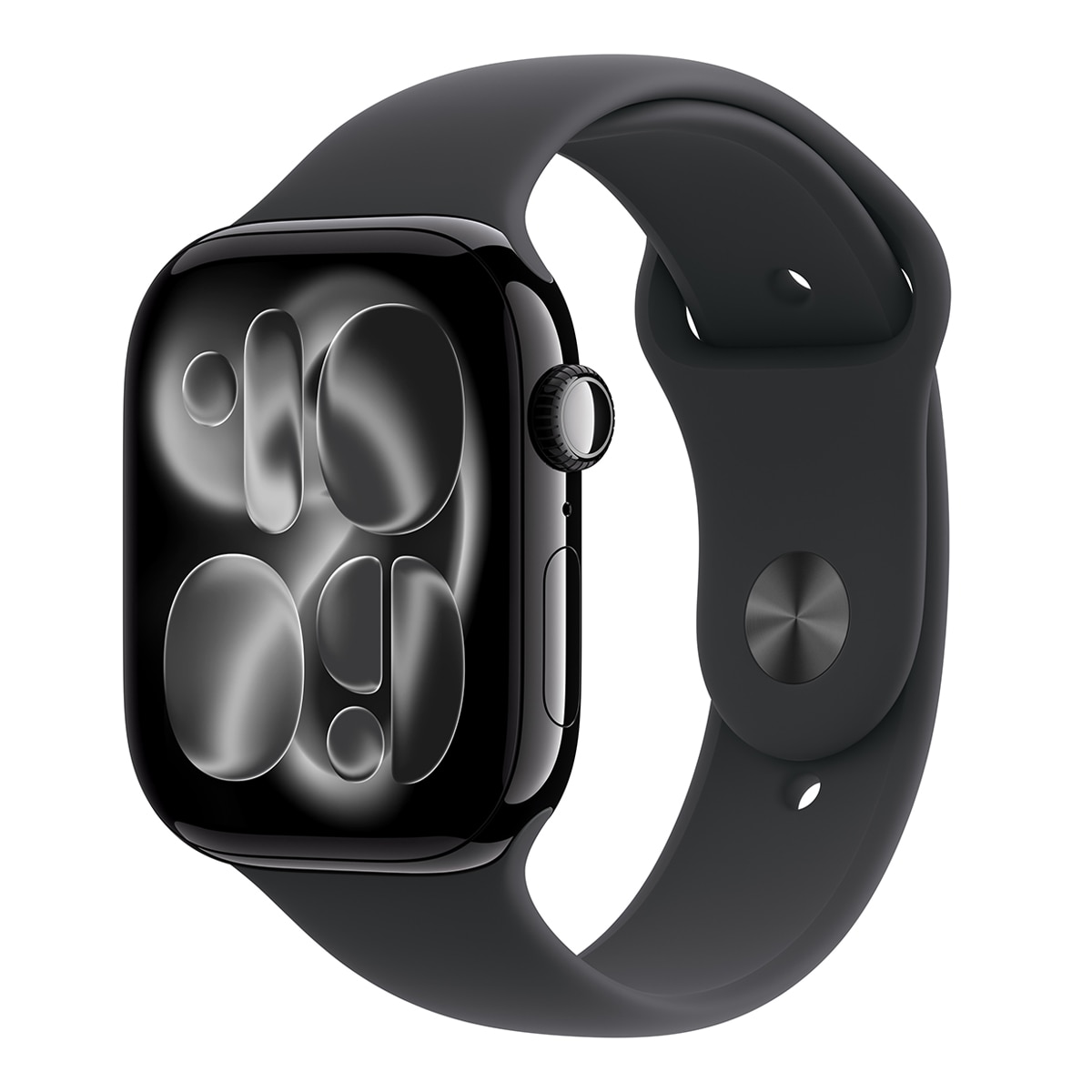 Imagem 0 de Apple Watch Series 11 GPS + Cellular 46mm Alumínio Preto Brilhante com Bracelete Desportiva Preto (M/L)
