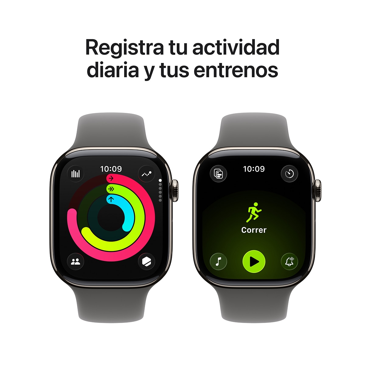 Apple Watch Series 11 GPS + Cellular 46mm Titanio natural con Correa Deportiva Gris Piedra (S/M) Titanio Natural-5