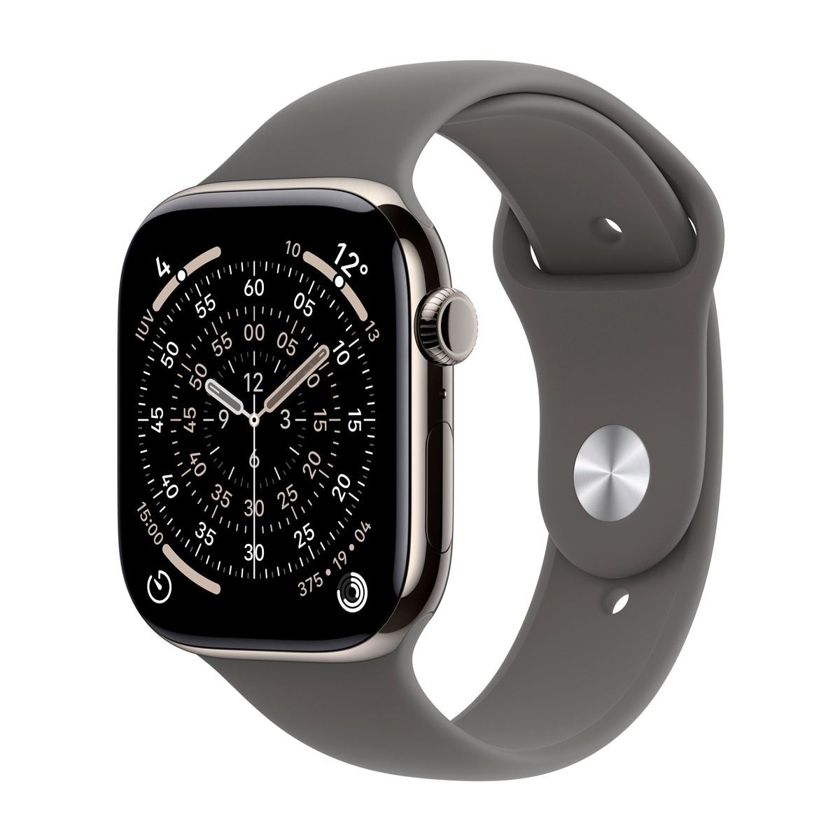 Imagem 0 de Apple Watch Series 11 GPS + Cellular 46mm Titânio Natural com Bracelete Desportiva Cinzento (L/M)