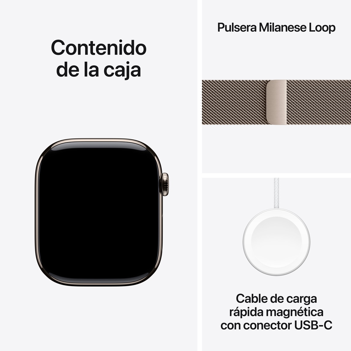 Apple Watch Series 11 GPS + Cellular 46mm Titanio natural con Correa Milanese Loop Natural (S/M) Titanio Natural-9