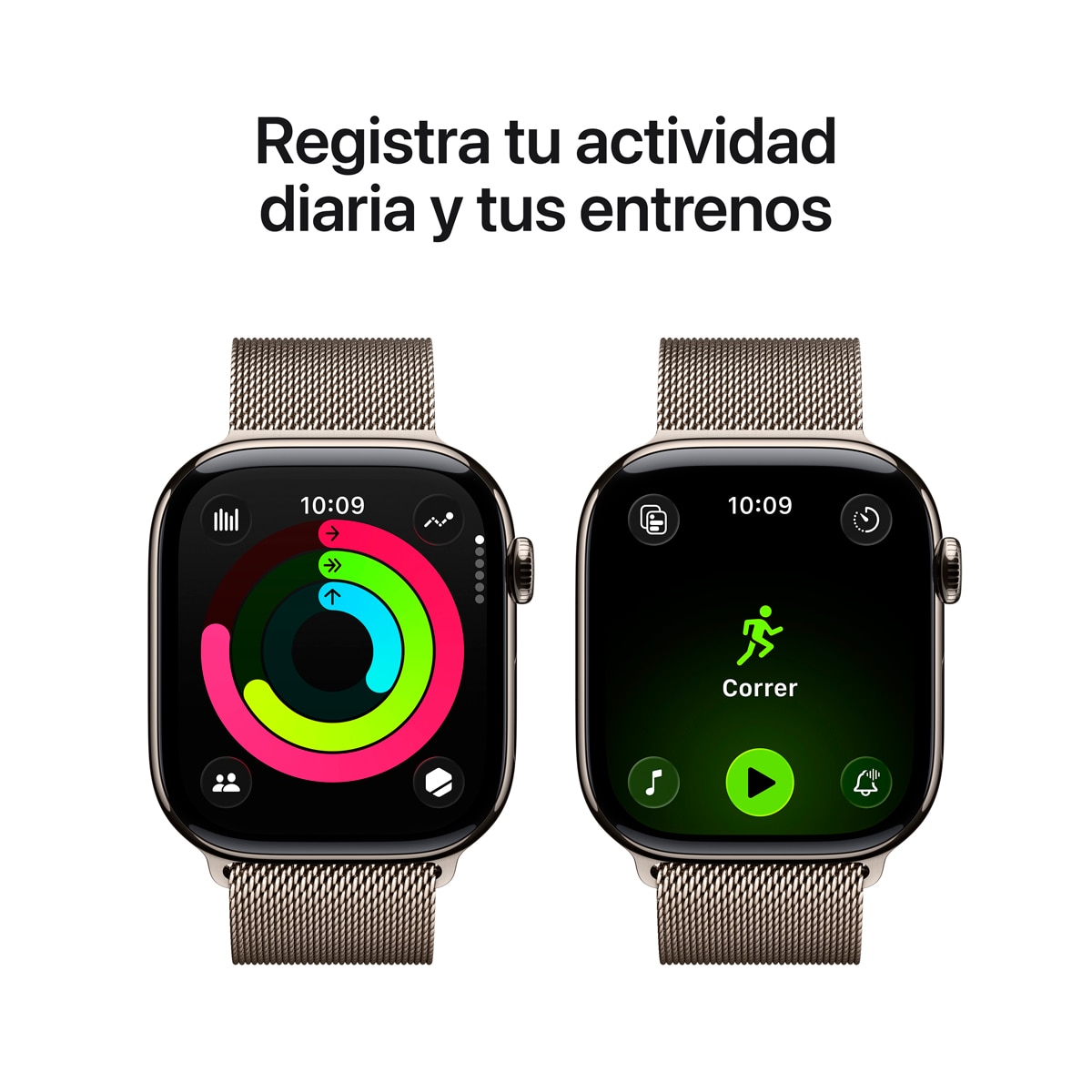 Apple Watch Series 11 GPS + Cellular 46mm Titanio natural con Correa Milanese Loop Natural (M/L) Titanio Natural-5