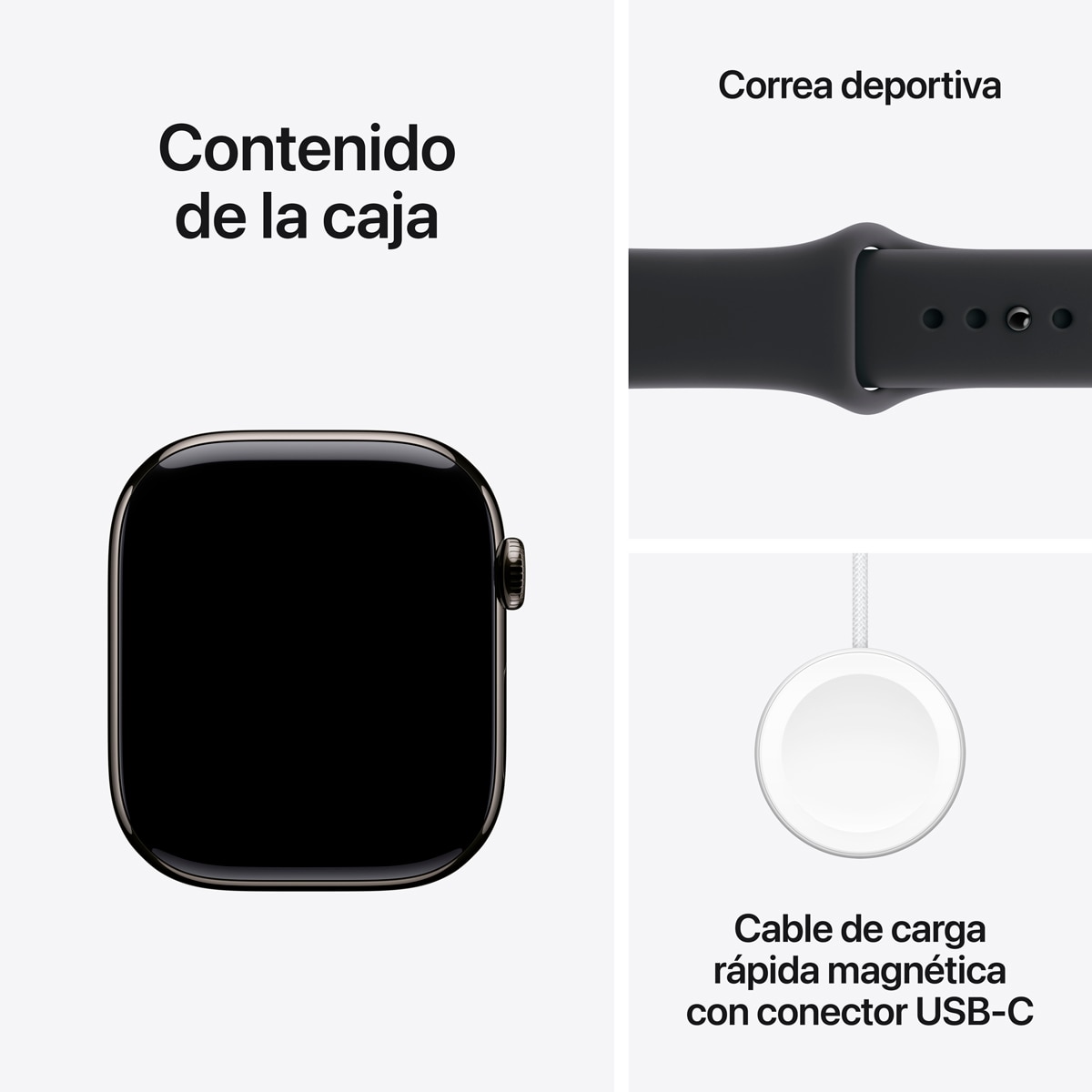 Apple Watch Series 11 GPS + Cellular 46mm  Titanio pizarra con Correa Deportiva Negro (S/M) Titanio Pizarra-9