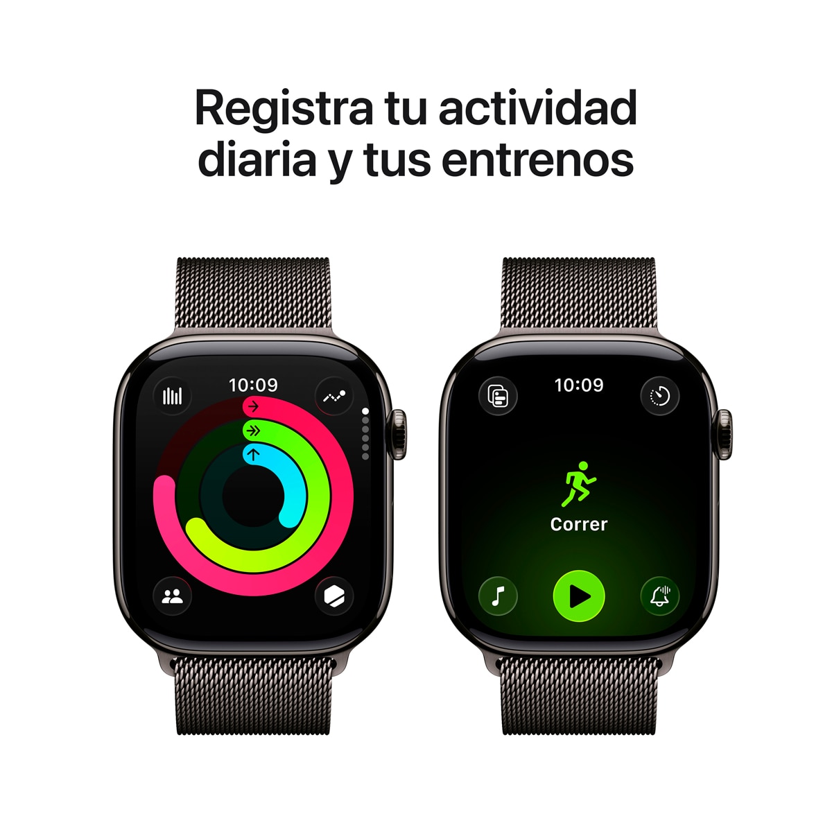 Apple Watch Series 11 GPS + Cellular 46mm Titanio pizarra con Correa Milanese Loop Pizarra (S/M) Titanio Pizarra-5