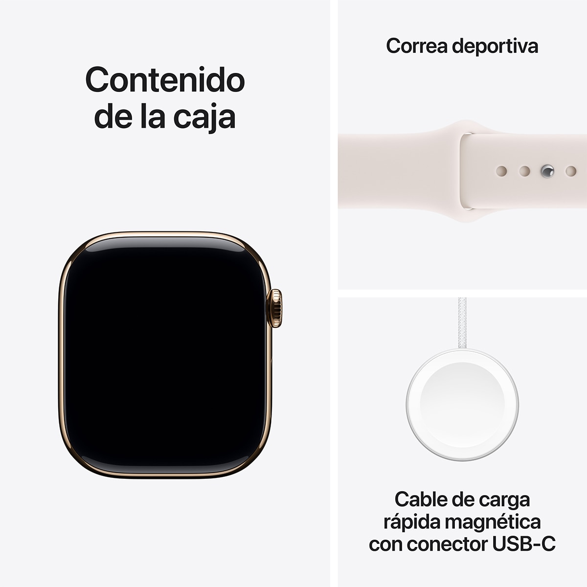 Apple Watch Series 11 GPS + Cellular 46mm  Titanio oro con Correa Deportiva Rosa Rubor (S/M) Titanio Oro-9
