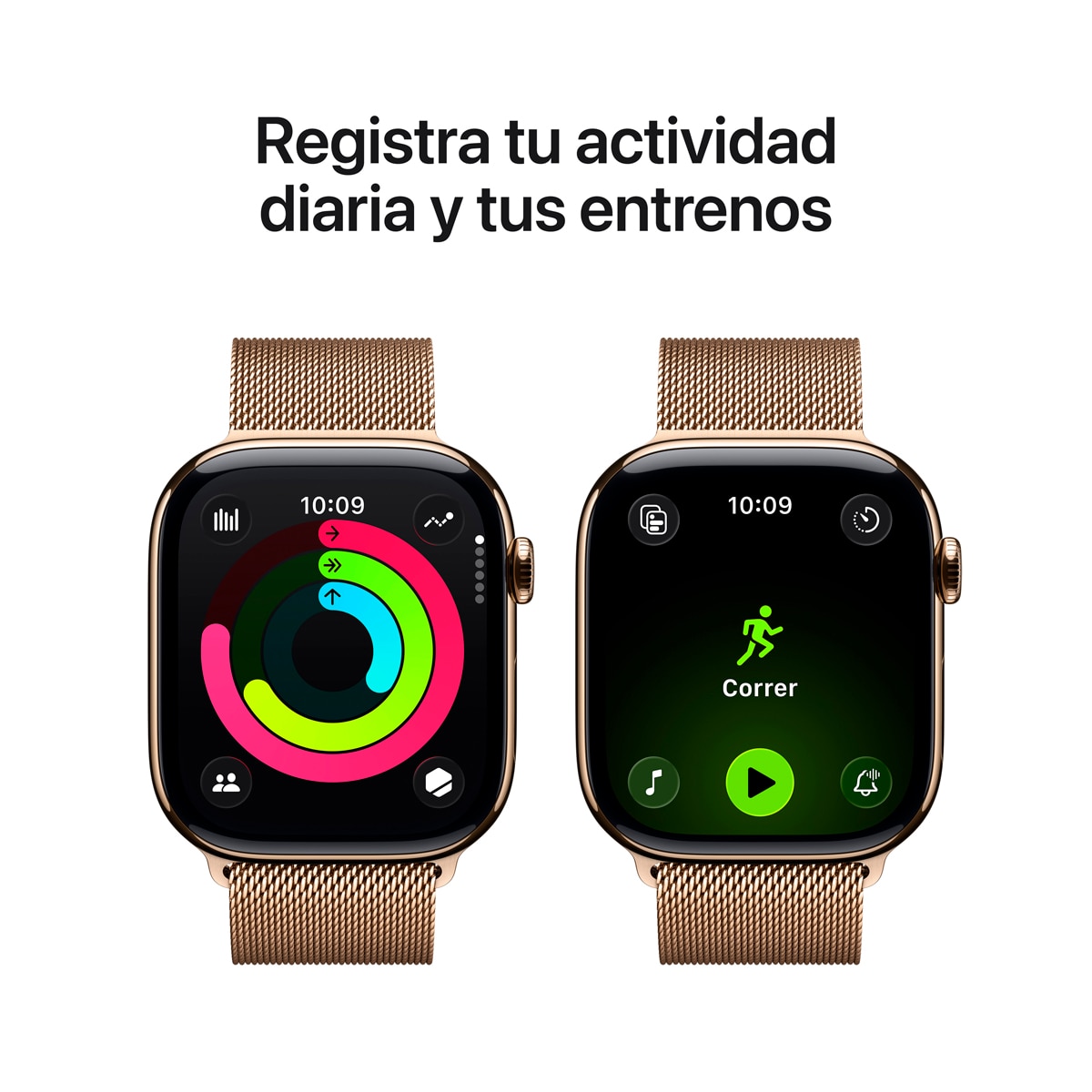Apple Watch Series 11 GPS + Cellular 46mm  Titanio oro con Correa Milanese Loop Oro (S/M) Titanio Oro-5