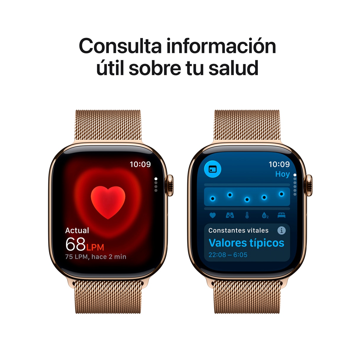 Apple Watch Series 11 GPS + Cellular 46mm  Titanio oro con Correa Milanese Loop Oro (S/M) Titanio Oro-6