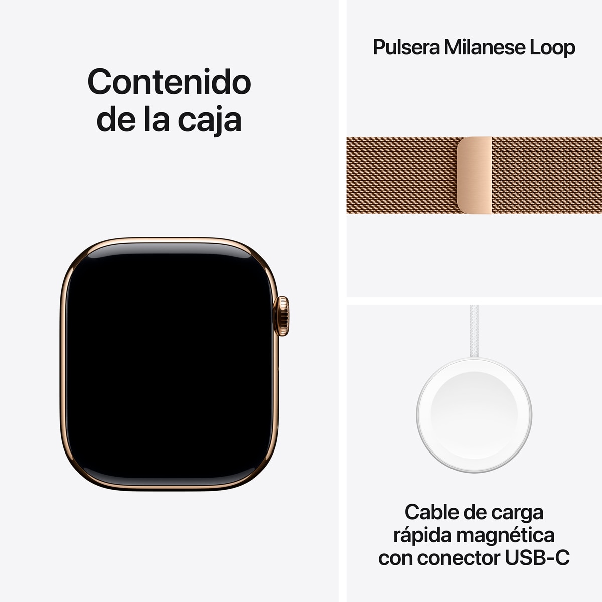 Apple Watch Series 11 GPS + Cellular 46mm  Titanio oro con Correa Milanese Loop Oro (S/M) Titanio Oro-9