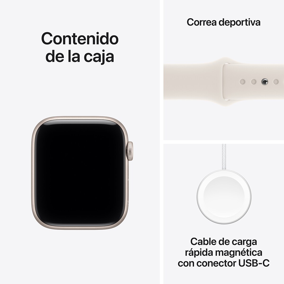 Apple Watch SE 3 GPS + Cellular 44mm Aluminio blanco estrella con Correa Deportiva Blanco Estrella (M/L) Aluminio Blanco Estrella-8