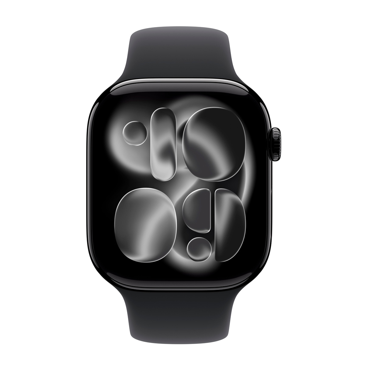 Apple Watch Series 11 GPS 46mm Alumínio Preto Brilhante com Bracelete Desportiva Preto (S/M) Alumínio Preto Azeviche-3