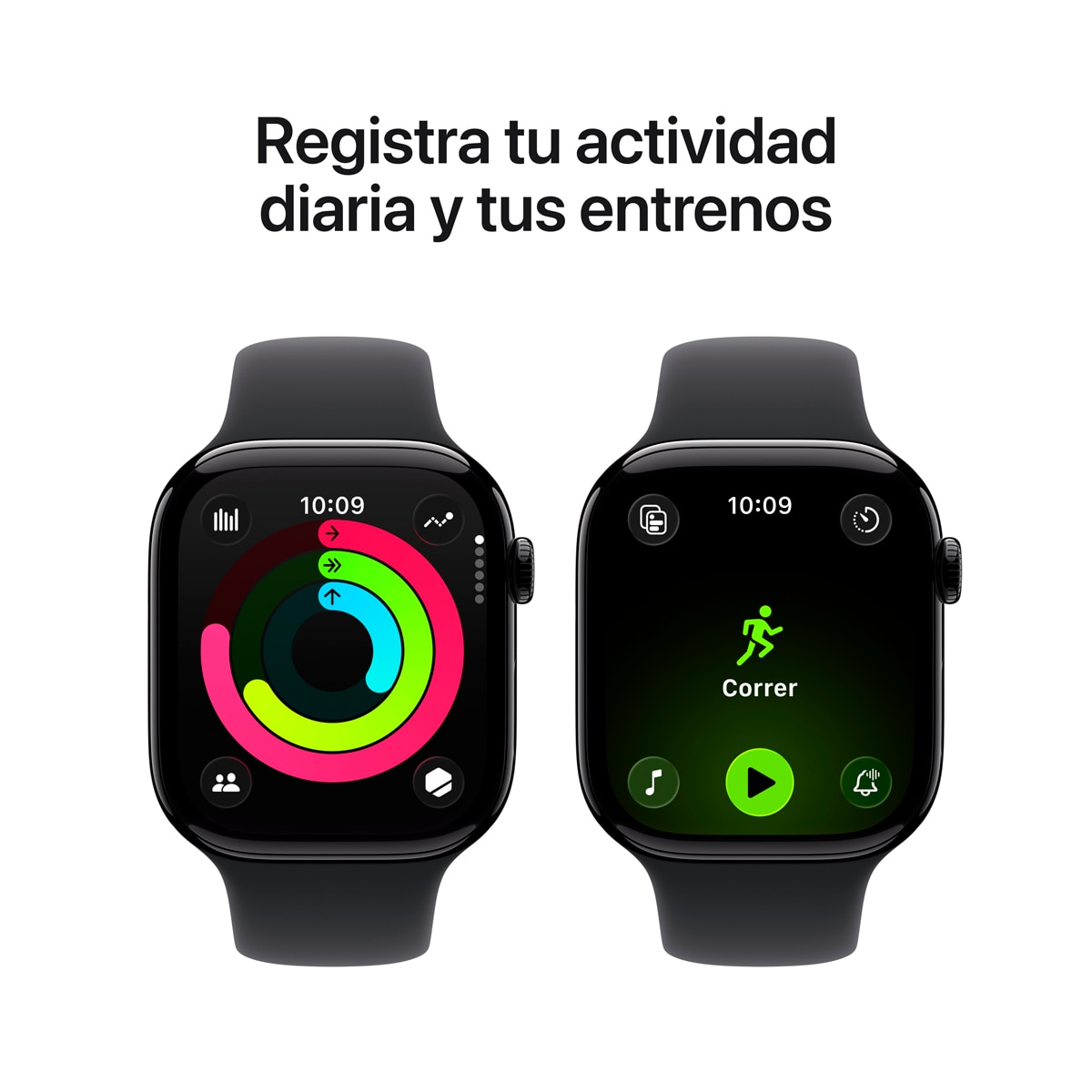 Apple Watch Series 11 GPS 46mm Aluminio negro azabache con Correa Deportiva Negro (S/M) Aluminio Negro Azabache-5