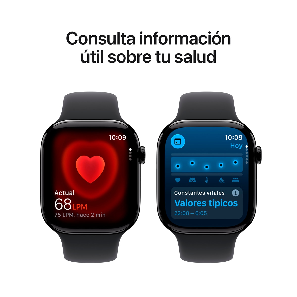 Apple Watch Series 11 GPS 46mm Aluminio negro azabache con Correa Deportiva Negro (S/M) Aluminio Negro Azabache-6