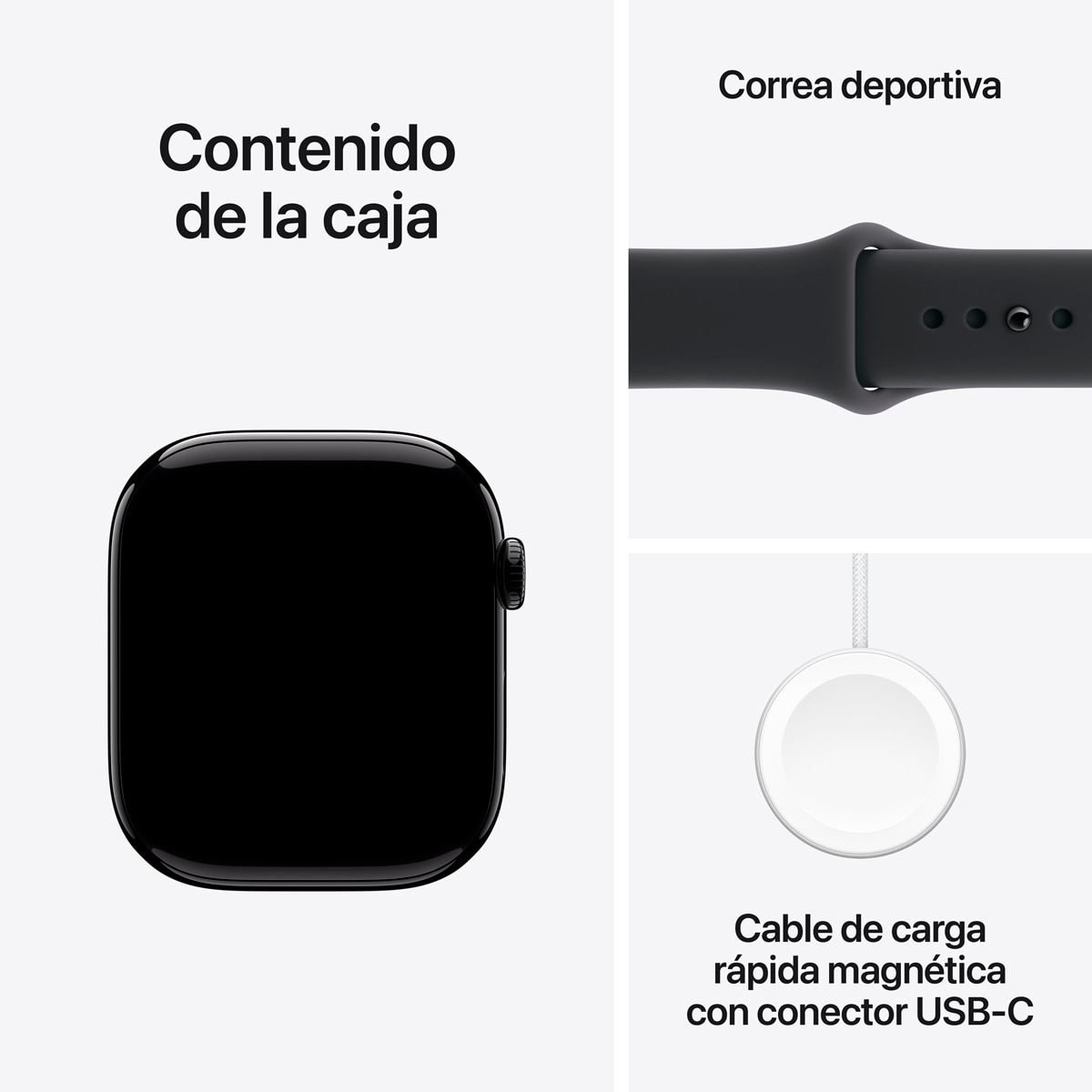 Apple Watch Series 11 GPS 46mm Aluminio negro azabache con Correa Deportiva Negro (S/M) Aluminio Negro Azabache-9