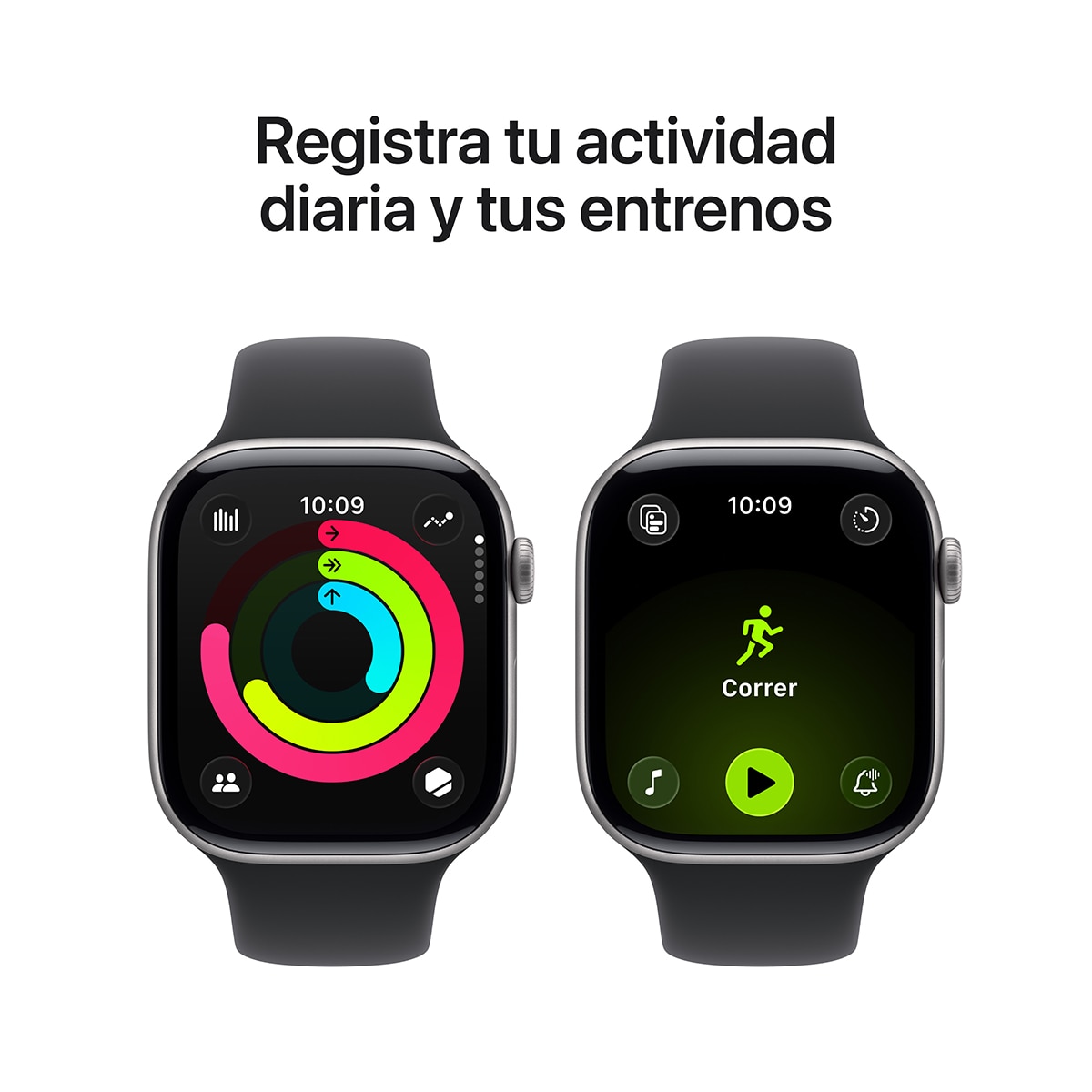 Apple Watch Series 11 GPS + Cellular 46mm Aluminio gris espacial con Correa Deportiva Negro (M/L) Aluminio Gris Espacial-5