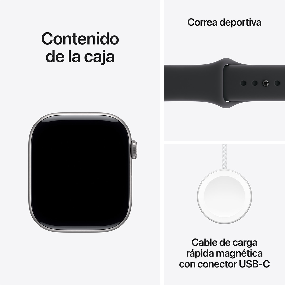 Apple Watch Series 11 GPS + Cellular 46mm Aluminio gris espacial con Correa Deportiva Negro (M/L) Aluminio Gris Espacial-9