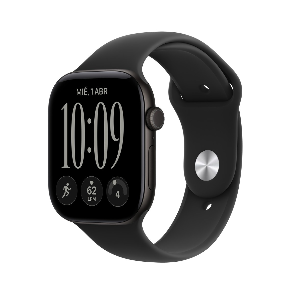 Imagen 0 de Apple Watch Series 12 GPS 46mm Aluminio Negro con Correa Deportiva Negro (S/M) Aluminio / Negro