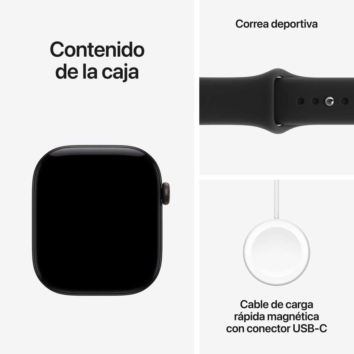 Apple Watch Series 12 GPS 46mm Aluminio Negro con Correa Deportiva Negro (M/L) - Aluminio / Negro Aluminio / Negro-7