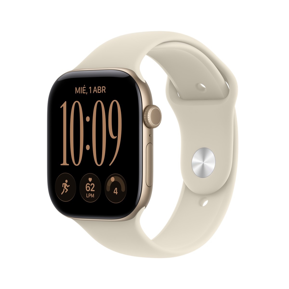 Imagen 0 de Apple Watch Series 12 GPS 46mm Aluminio Dorado claro con Correa Deportiva Arena (S/M) Aluminio / Dorado