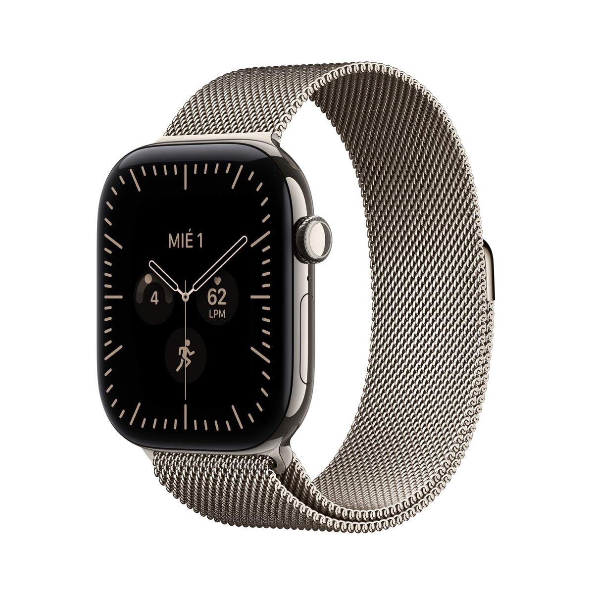 Imagem 0 de Apple Watch Série 12 GPS + Cellular 46 mm Titânio Natural com bracelete Milanese Loop (S/M)