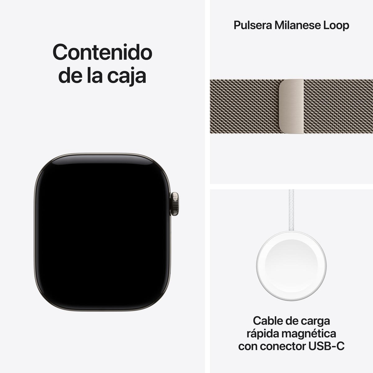 Apple Watch Série 12 GPS + Cellular 46 mm em titânio natural com bracelete Milanese Loop natural (M/L) Titânio Natural-7