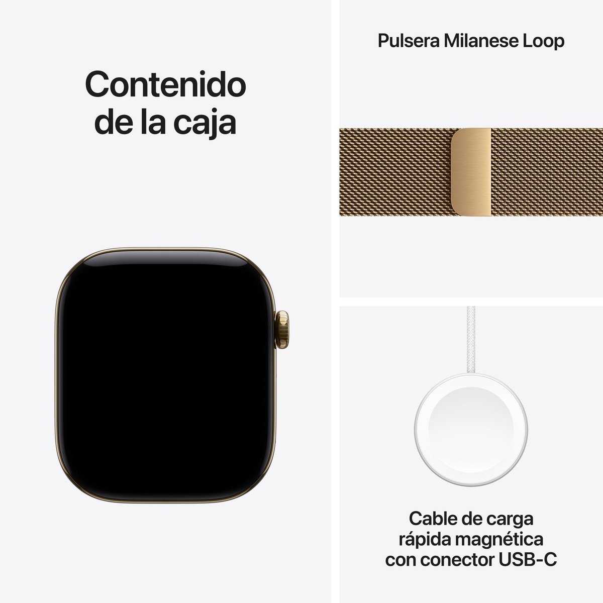 Apple Watch Series 12 GPS + Cellular 46mm Titanio Oro brillante con Correa Milanese Loop Oro brillante (M/L) - Titanio Oro Brillante Titanio Oro Brillante-7