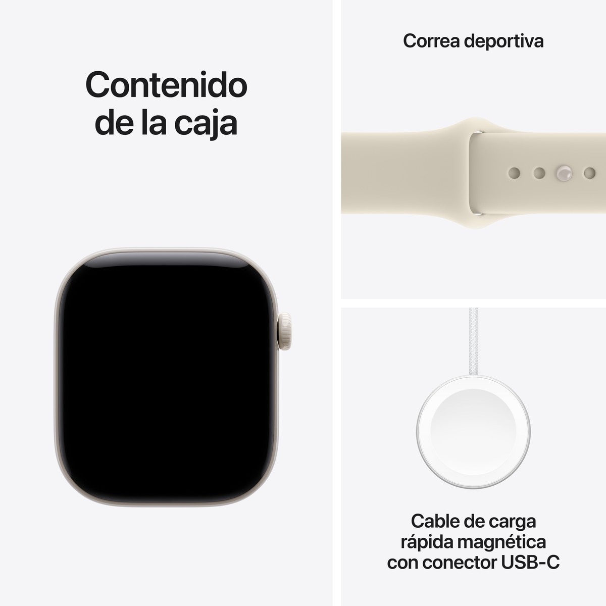 Apple Watch Série 12 GPS + Cellular 46 mm com bracelete desportiva Arena (S/M) Cerâmica Branco Pérola-7