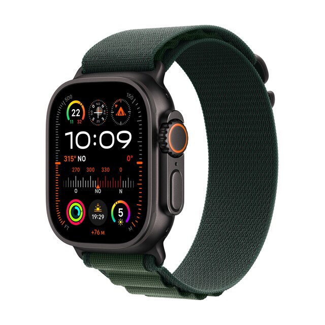 Imagen 0 de Apple Watch Ultra 2 GPS + Cellular 49mm Titanio Negro con correa Loop Alpine verde oscuro - Pequeña