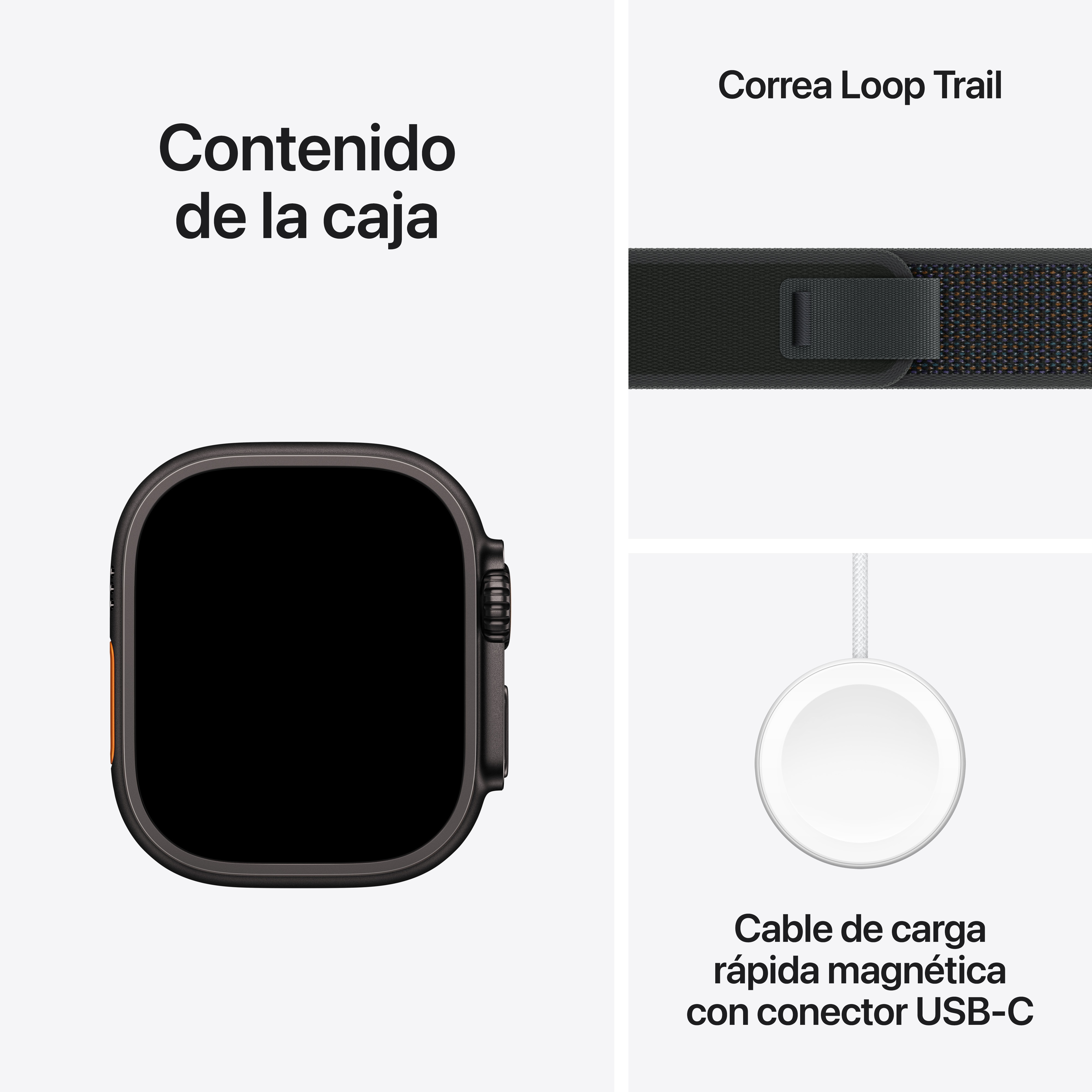 Apple Watch Ultra 2 GPS + Cellular 49mm Titanio Negro con correa Loop Trail Negro S/M Titanio Negro-9