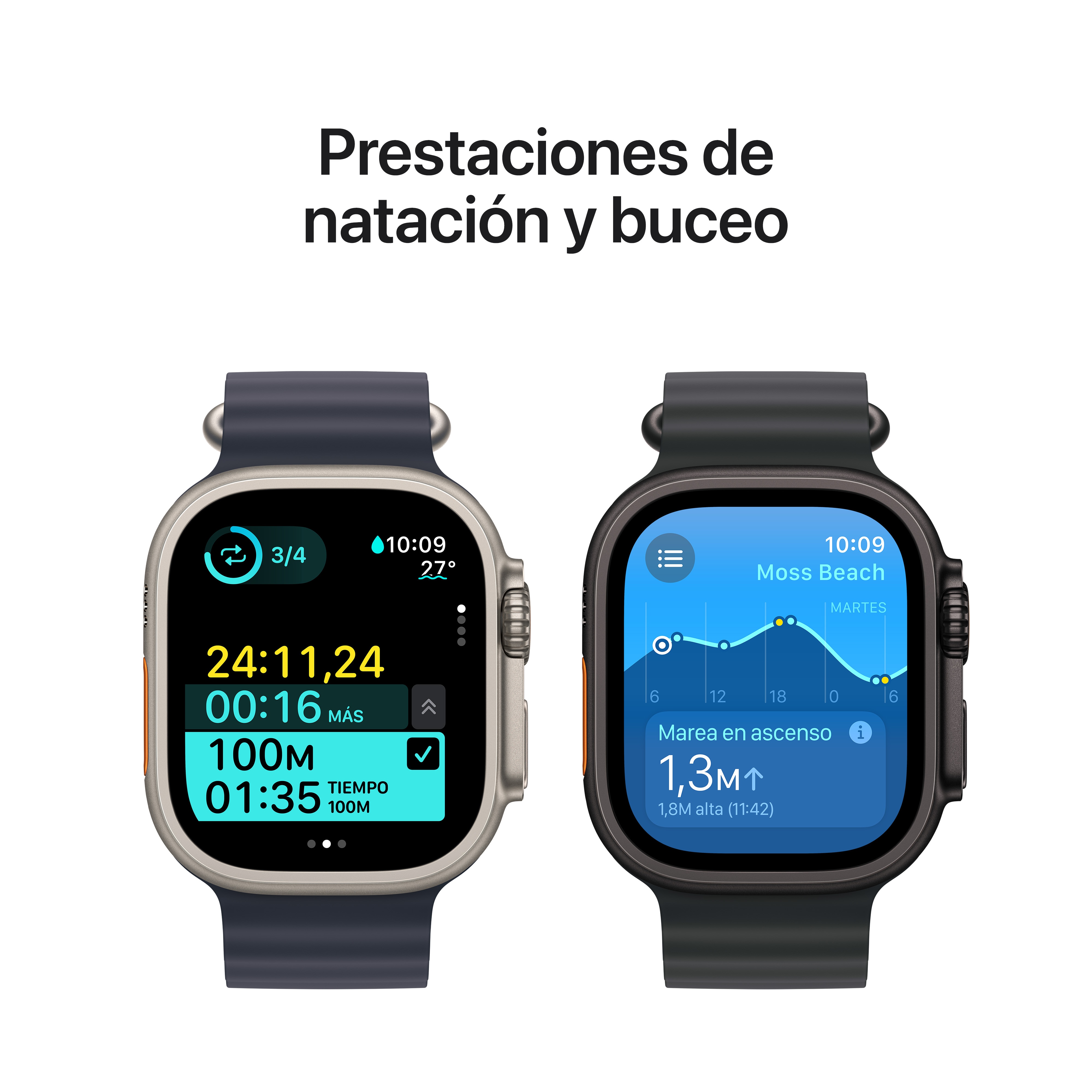 Apple Watch Ultra 2 GPS + Cellular 49mm Titanio Negro con correa Loop Trail Negro M/L Titanio Negro-5