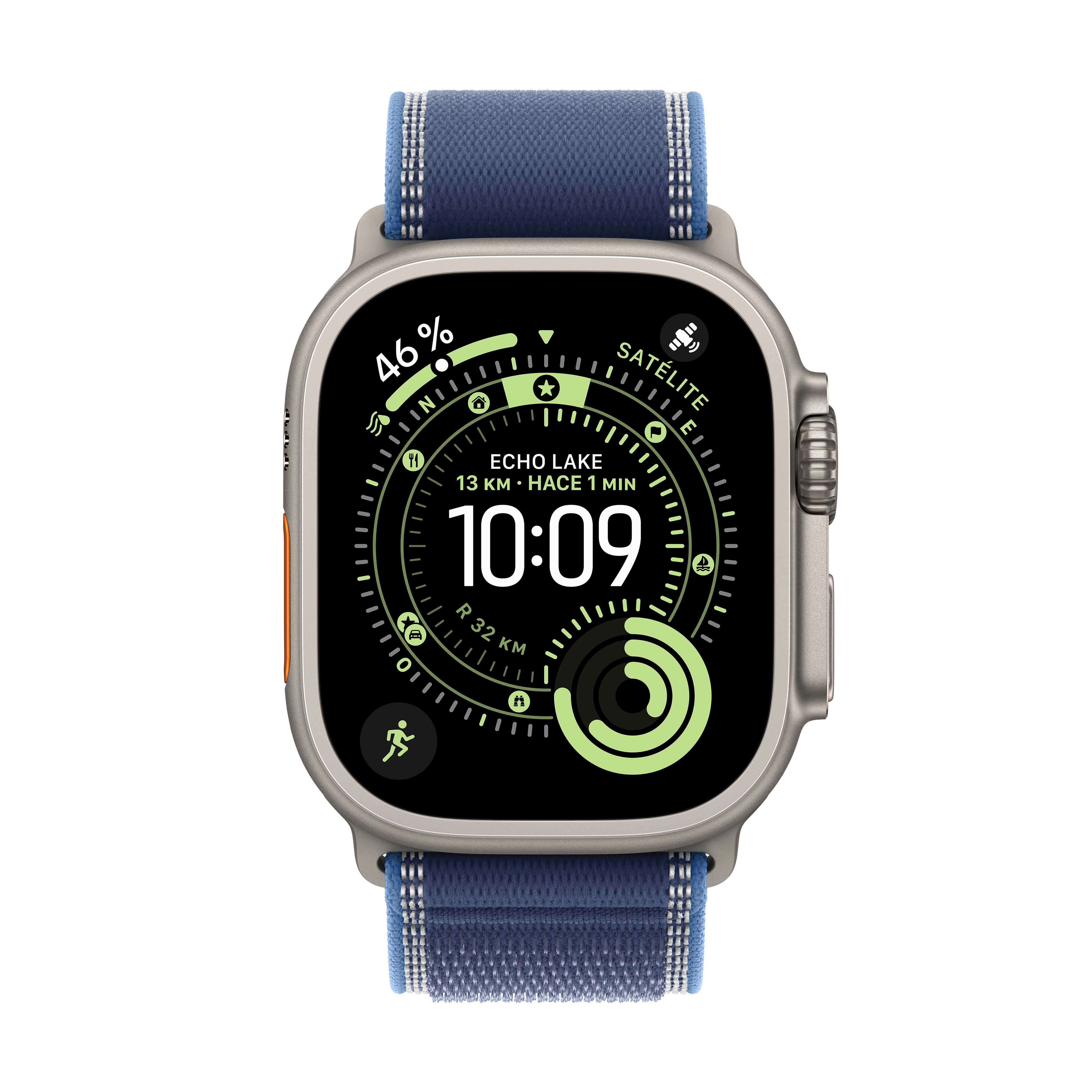 Apple Watch Ultra 3 GPS + Cellular 49mm Titanio natural con Correa Loop Trail Azul/Azul Brillante (M/L) Titanio Natural-2