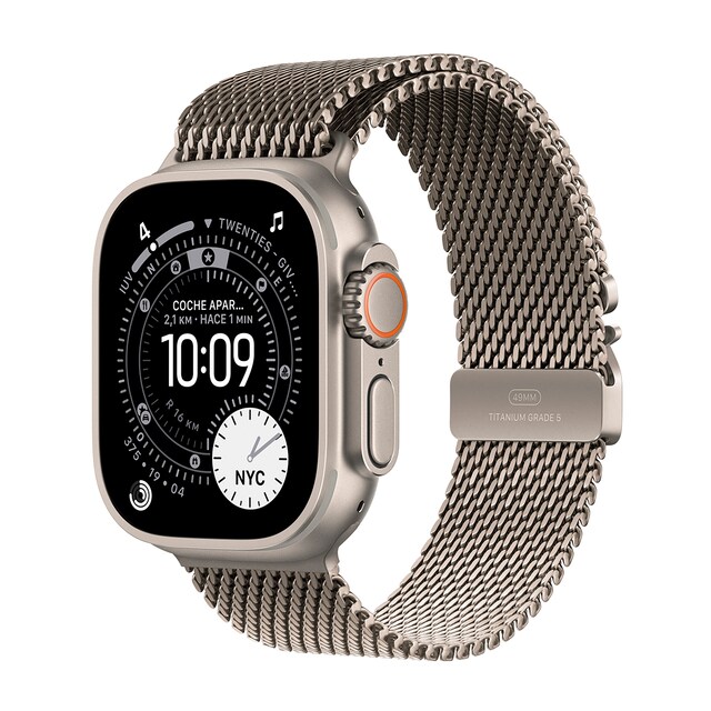 Imagen 0 de Apple Watch Ultra 3 GPS + Cellular 49mm  Titanio natural con Correa Milanese Loop Natural (S)