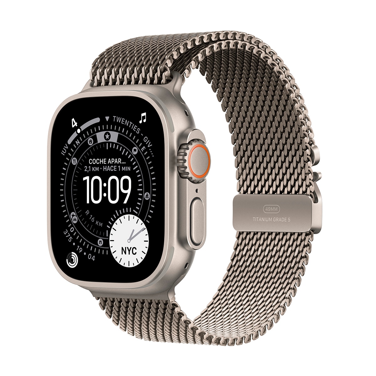 Imagem 0 de Apple Watch Ultra 3 GPS + Cellular 49mm Titânio Natural com Bracelete Milanese Loop Natural (M)