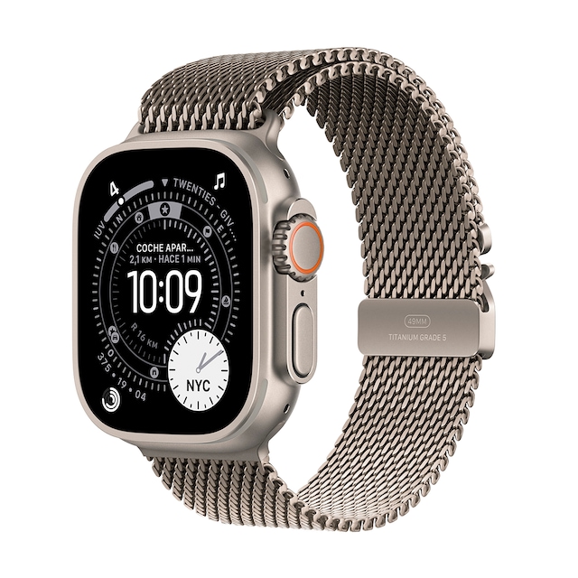 Imagen 0 de Apple Watch Ultra 3 GPS + Cellular 49mm  Titanio natural con Correa Milanese Loop Natural (M)