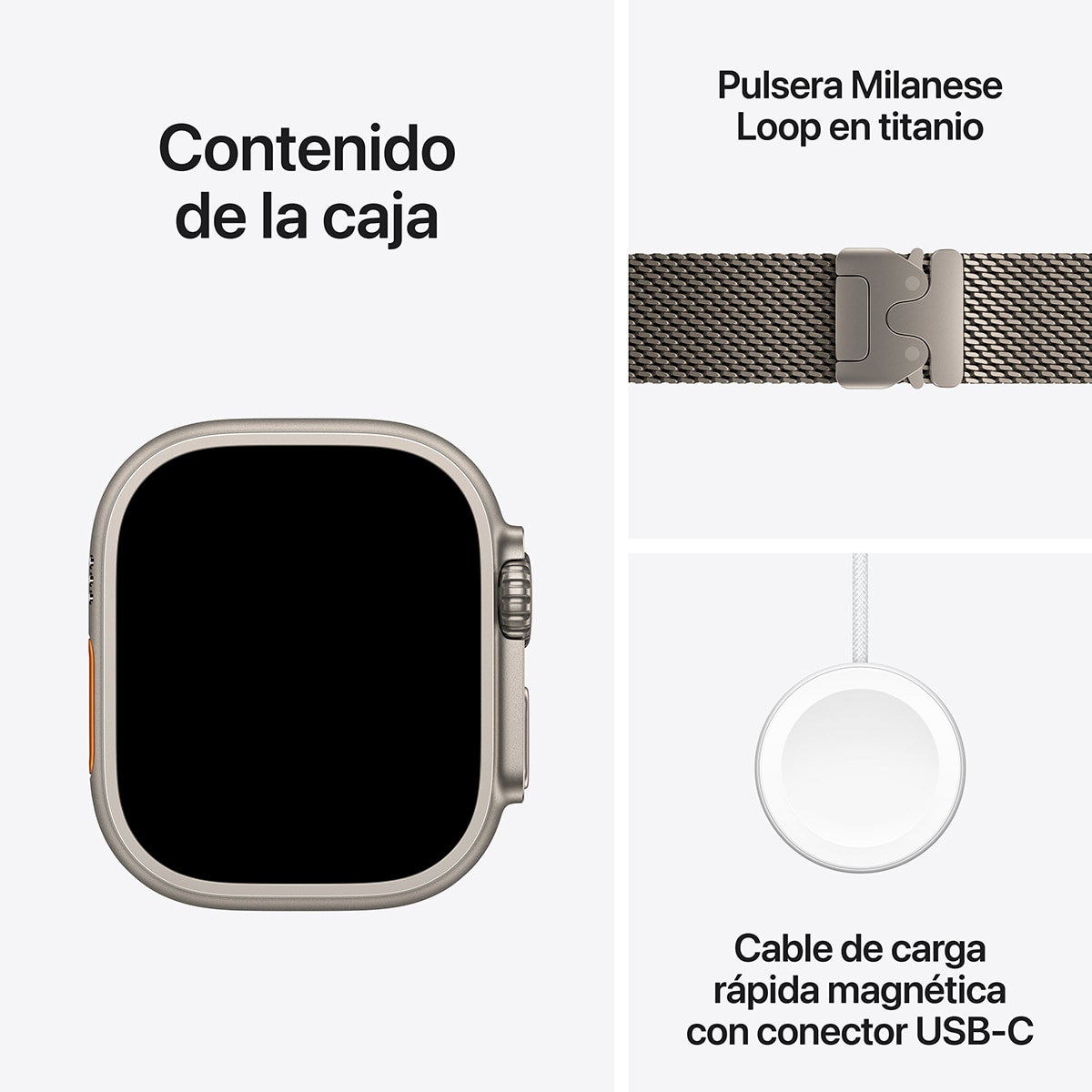 Apple Watch Ultra 3 GPS + Cellular 49mm  Titanio natural con Correa Milanese Loop Natural (M) Titanio Natural-8