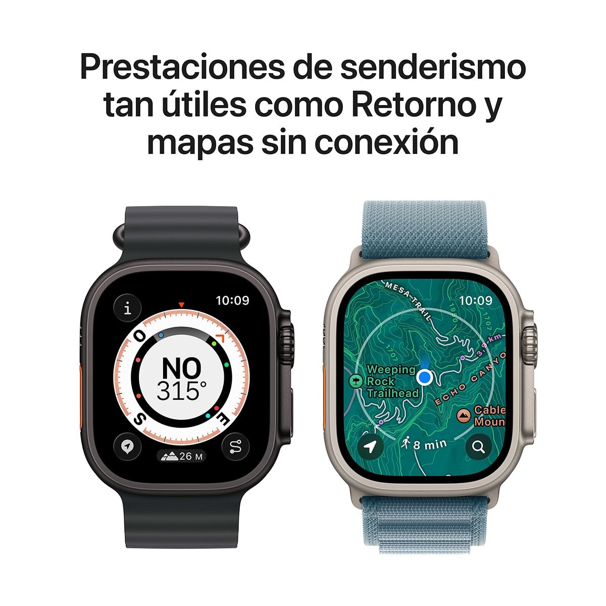 Apple Watch Ultra 3 GPS + Cellular 49mm  Titanio natural con Correa Milanese Loop Natural (L) Titanio Natural-6
