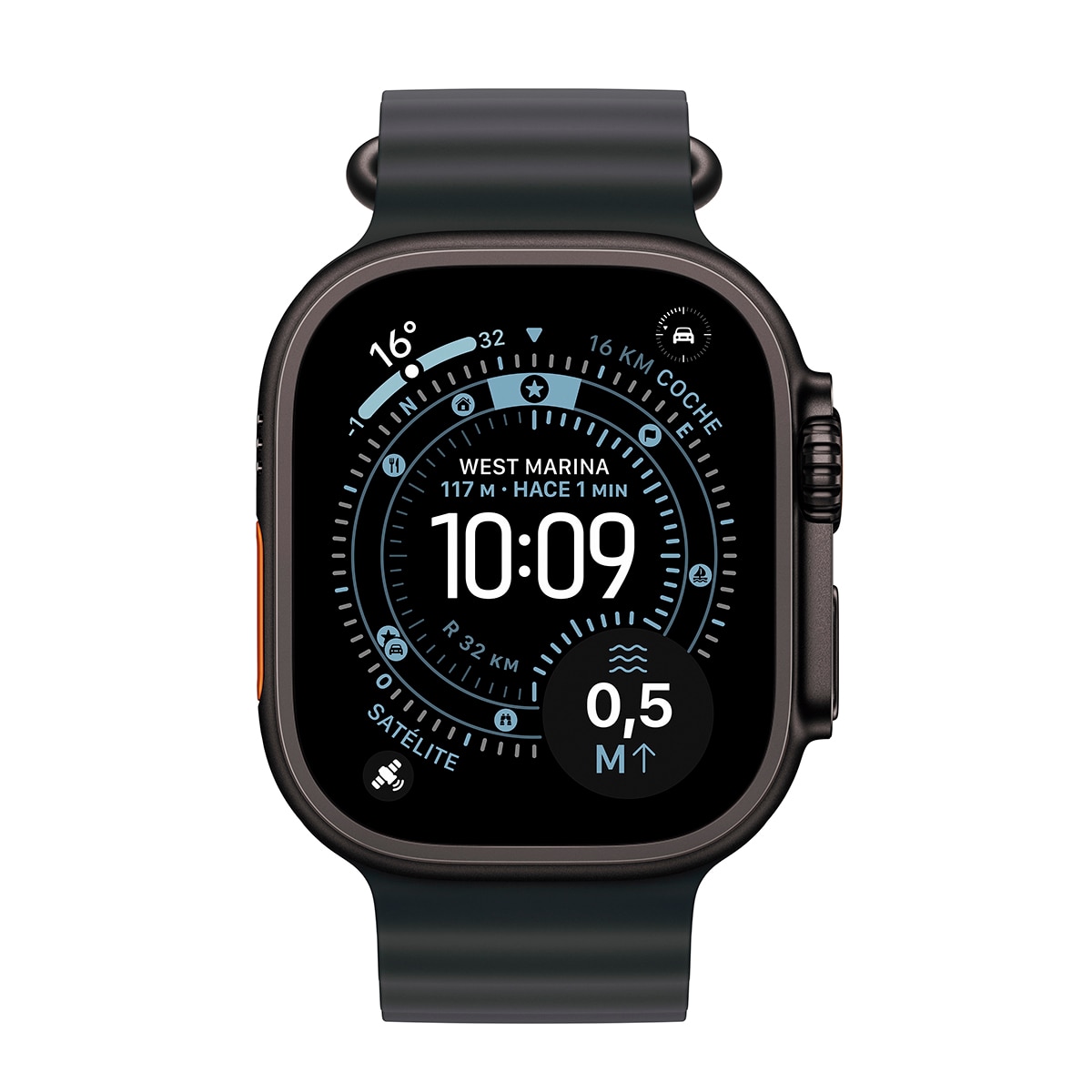 Apple Watch Ultra 3 GPS + Cellular 49mm Titânio Preto com Bracelete Ocean Preto Titânio Preto-2
