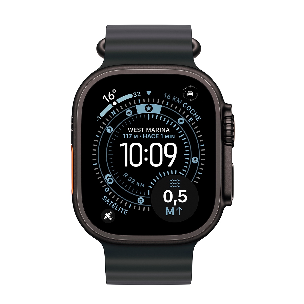 Apple Watch Ultra 3 GPS + Cellular 49mm Titânio Preto com Bracelete Ocean Preto Titânio Preto-2