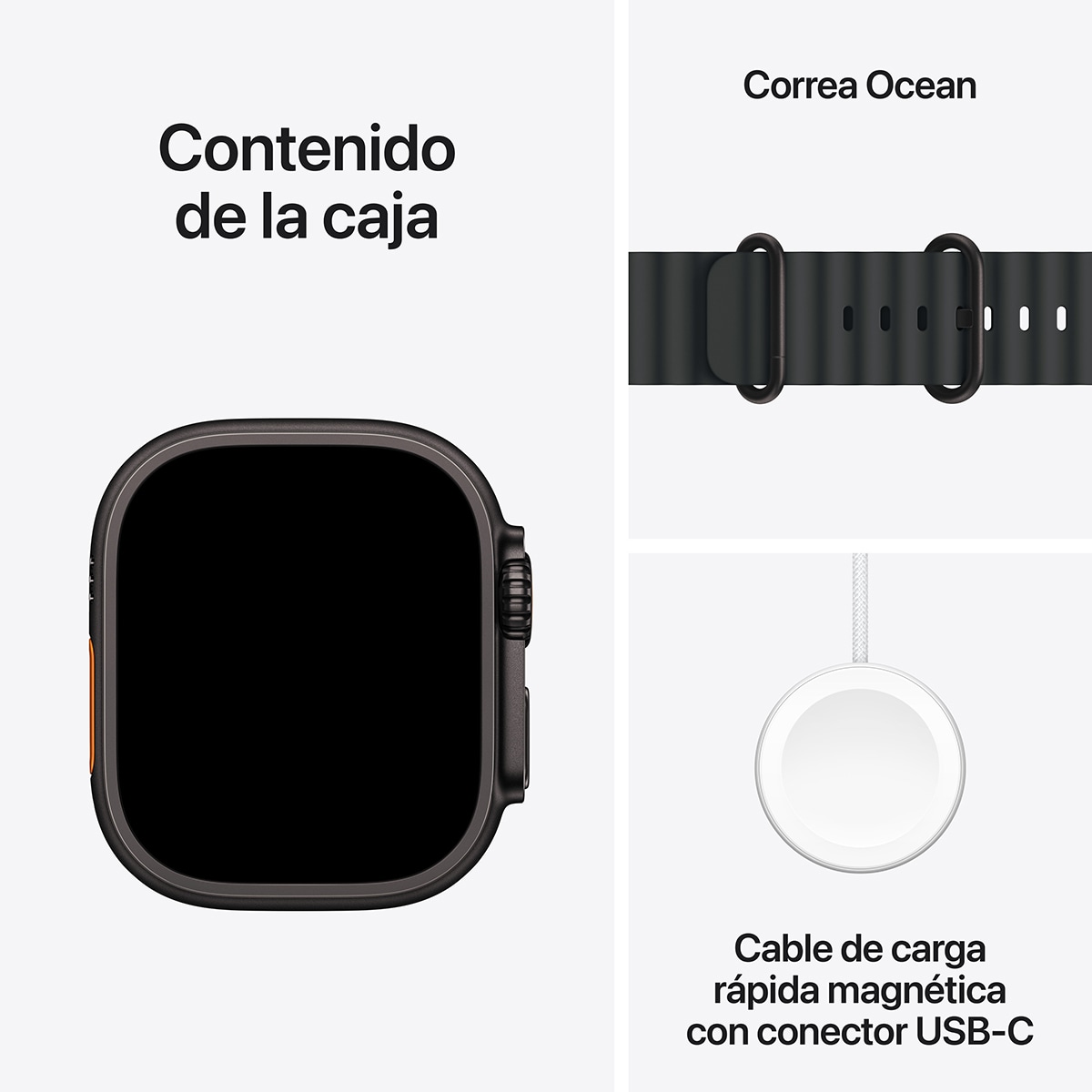 Apple Watch Ultra 3 GPS + Cellular 49mm Titânio Preto com Bracelete Ocean Preto Titânio Preto-8
