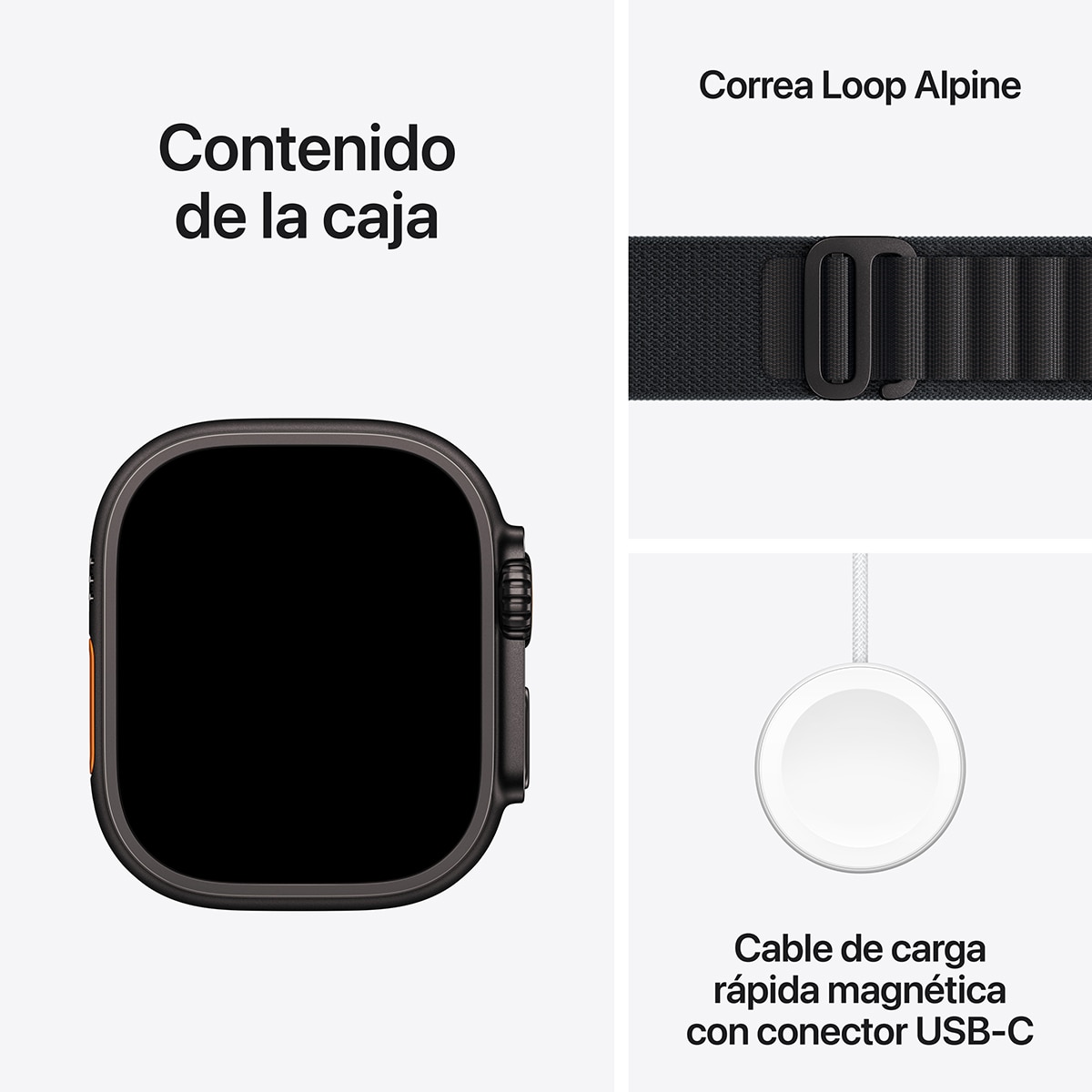 Apple Watch Ultra 3 GPS + Cellular 49mm Titanio negro con Correa Loop Alpine Negro (L) Titanio Negro-8