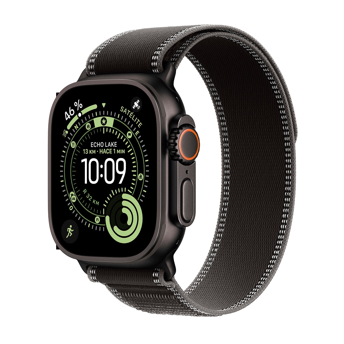 Imagem 0 de Apple Watch Ultra 3 GPS + Cellular 49mm Titânio Preto com Bracelete Loop Preto/Carvão (S/M)