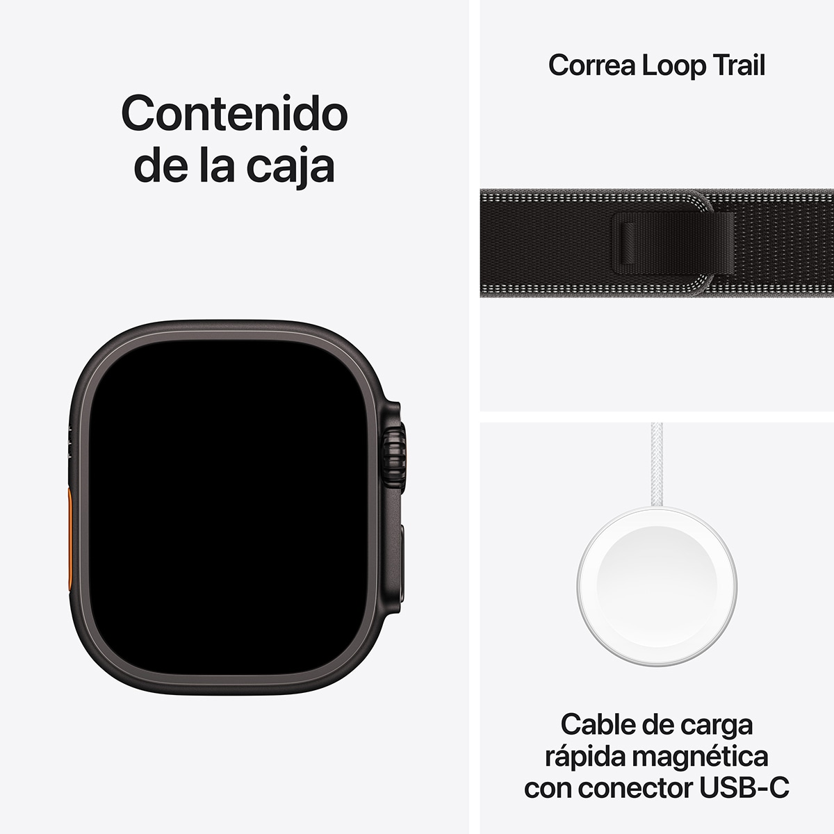 Apple Watch Ultra 3 GPS + Cellular 49mm  Titanio negro con Correa Loop Trail Negro/Carbón (S/M) Titanio Negro-8