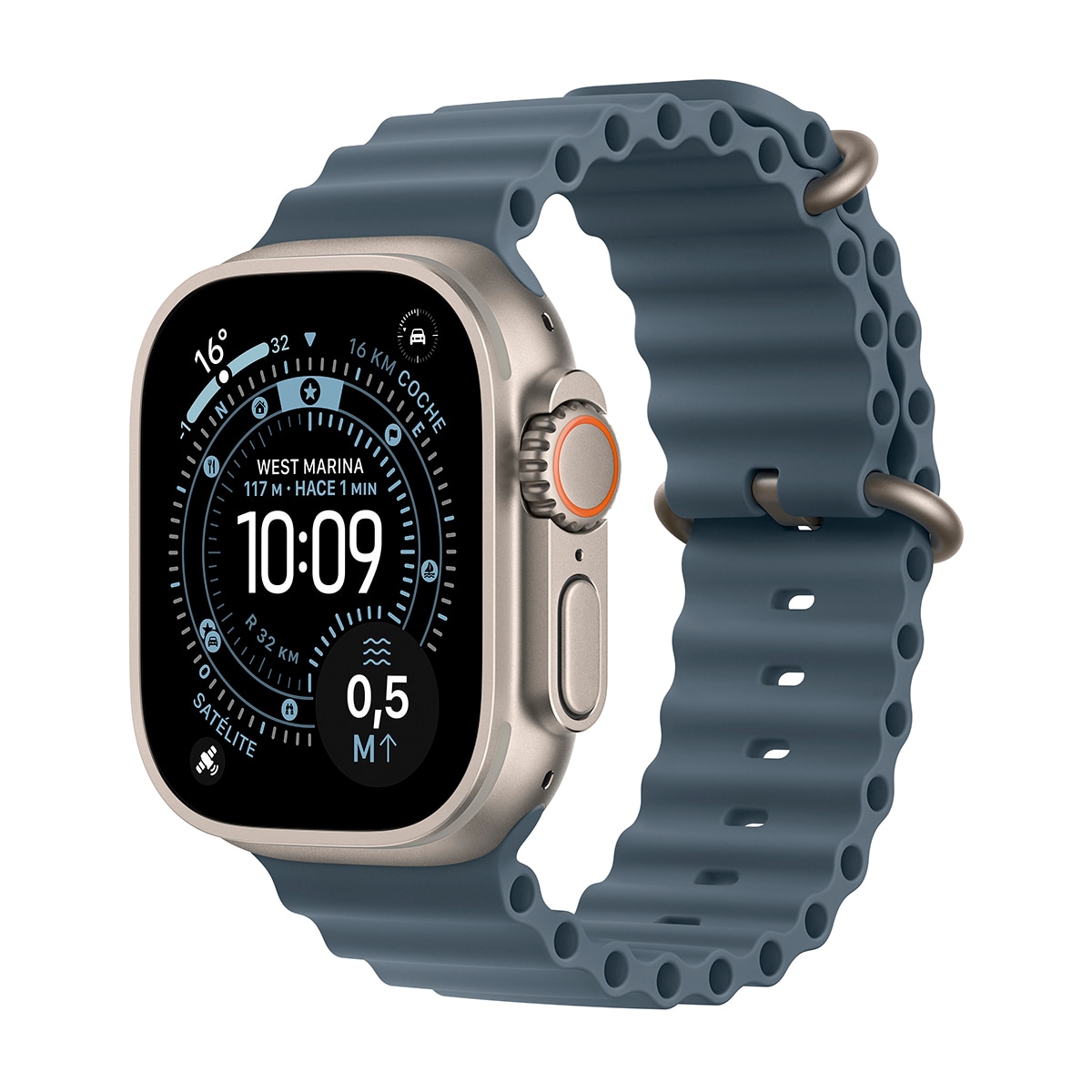 Imagem 0 de Apple Watch Ultra 3 GPS + Cellular 49mm  Titânio Natural com Bracelete Azul Náutico