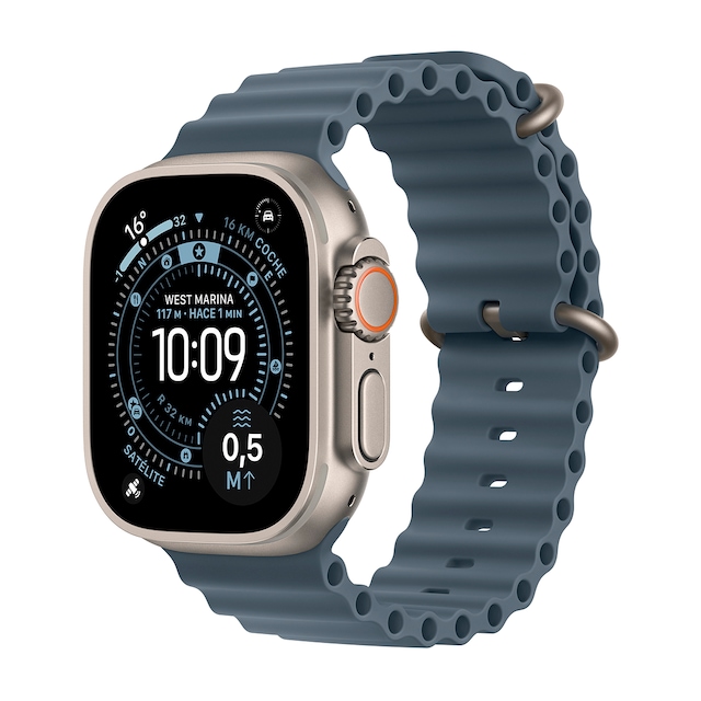 Imagen 0 de Apple Watch Ultra 3 GPS + Cellular 49mm  Titanio natural con Correa Ocean Azul Naútico