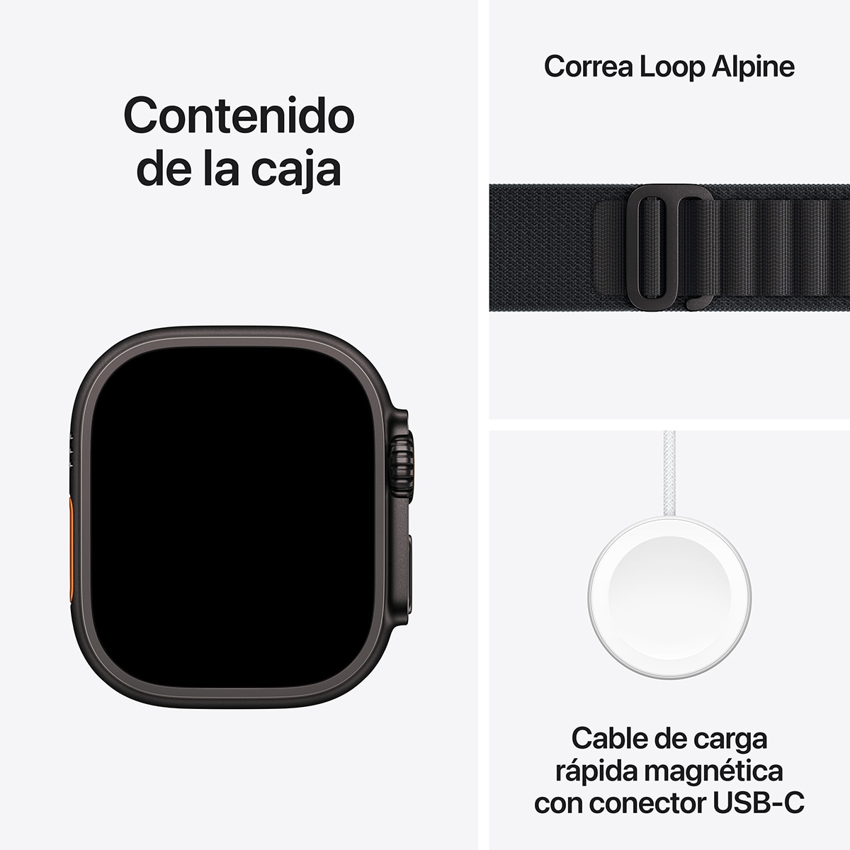 Apple Watch Ultra 3 GPS + Cellular 49mm  Titanio negro con Correa Loop Alpine Negro (S) Titanio Negro-8
