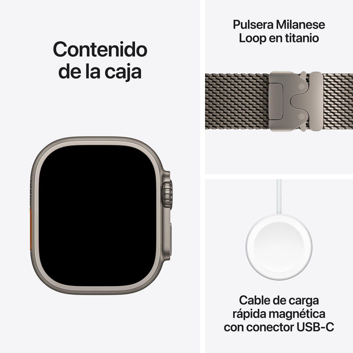 Apple Watch Ultra 4 GPS + Cellular 49mm Titanio Natural con Correa Milanese Loop (M) Titanio Natural-7